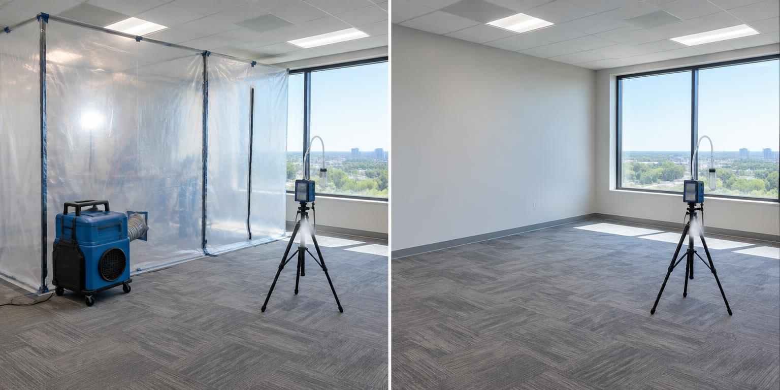 Illustrative before and after: From containment to final testing